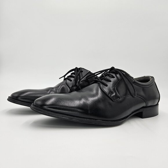 Alfani Andrew Men's Dress Shoes Plain Toe Derby Black Lace Up Size 10.5 M - Picture 1 of 13